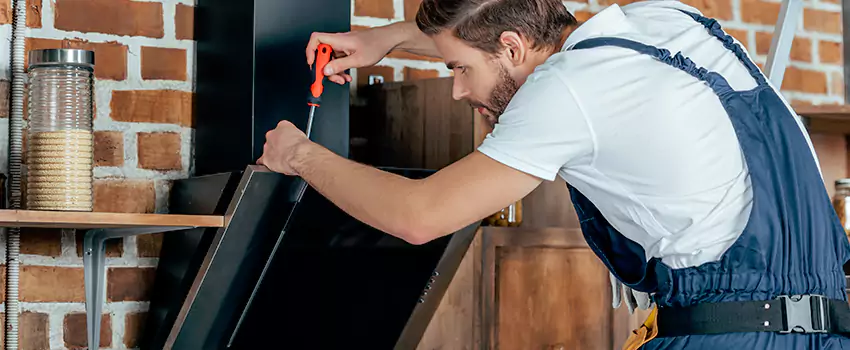 Old Rusted Metal Fireplace Repair And Replacement in Deer Park, SK